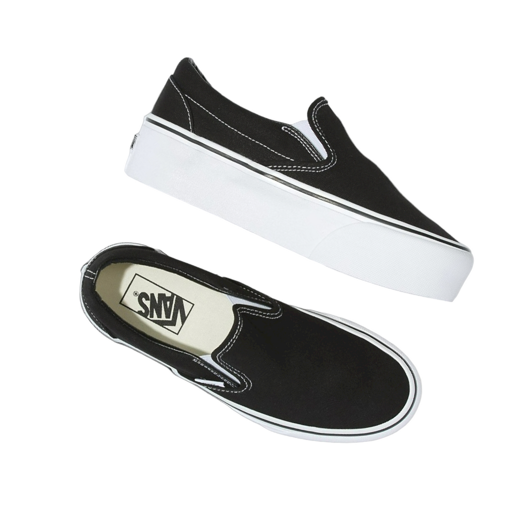 VANS Classic Slip On Stackform Canvas Black / Classic White (LF)