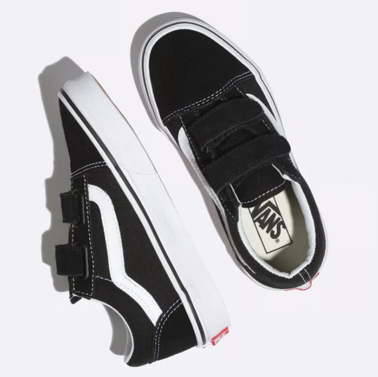 Vans old skool v black true white on sale