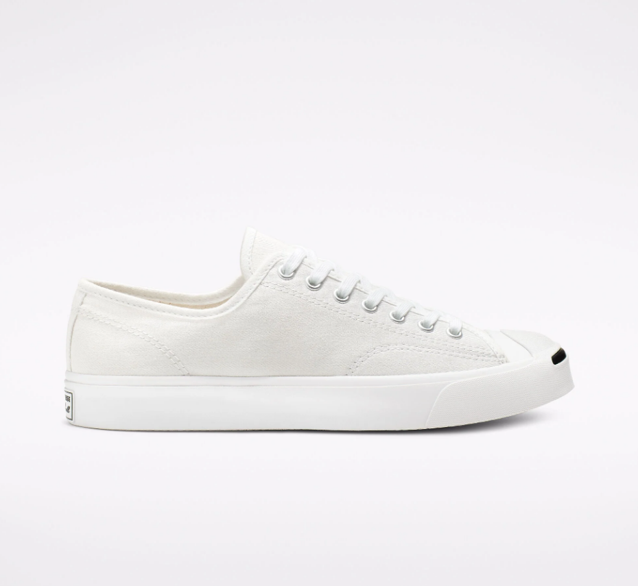 Converse jack purcell white canvas sales