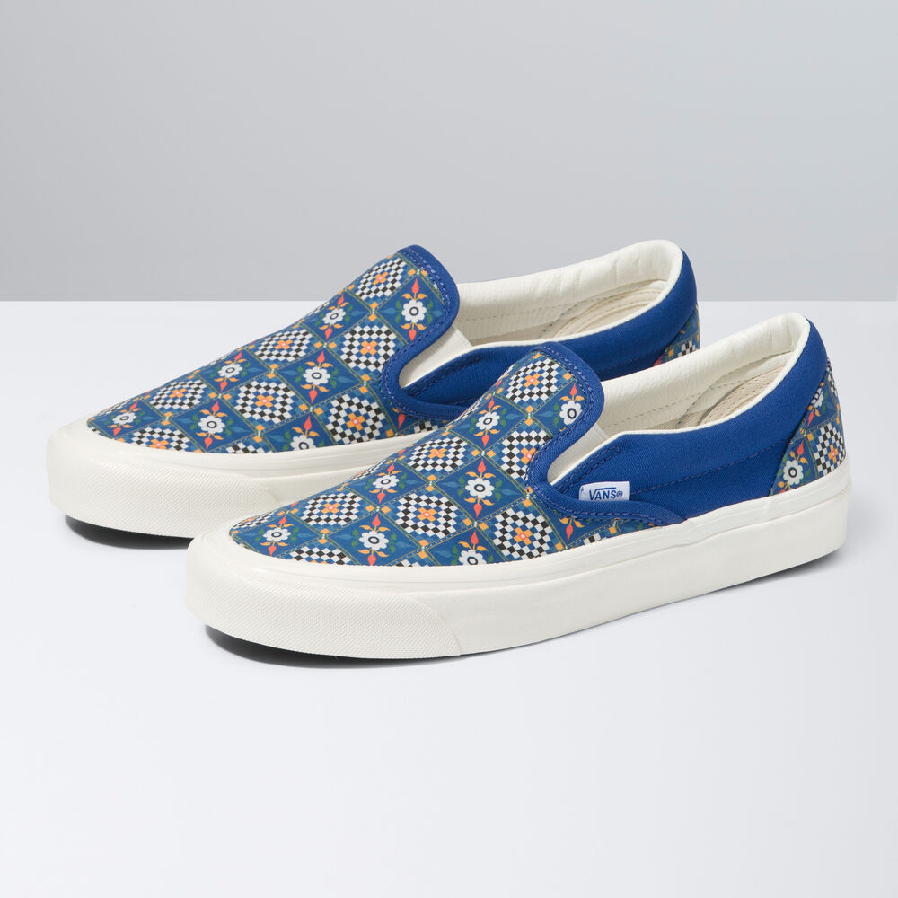 Vans Classic Slip On 98 Dx Anaheim Factory Blue Tile Checkerboard –  Leftfoot.Sg