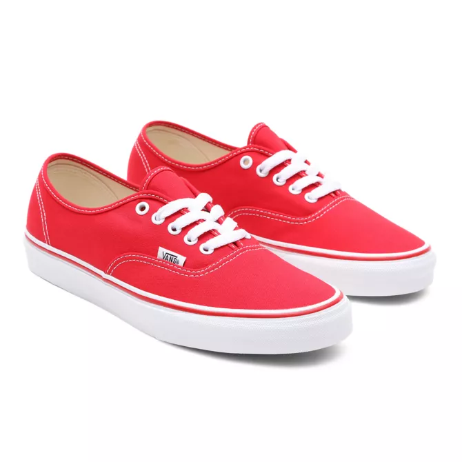 Red vans 2025 slip on shoes